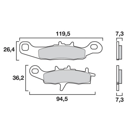 BREMBO PLAQUETTE AR HONDA X4/KAWA ZX7 RR 96-   HO43/M2