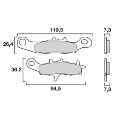BREMBO PLAQUETTE 80 KX 97-00 AV/85KX 01-/100KX 97-   KA/MX1 NEW