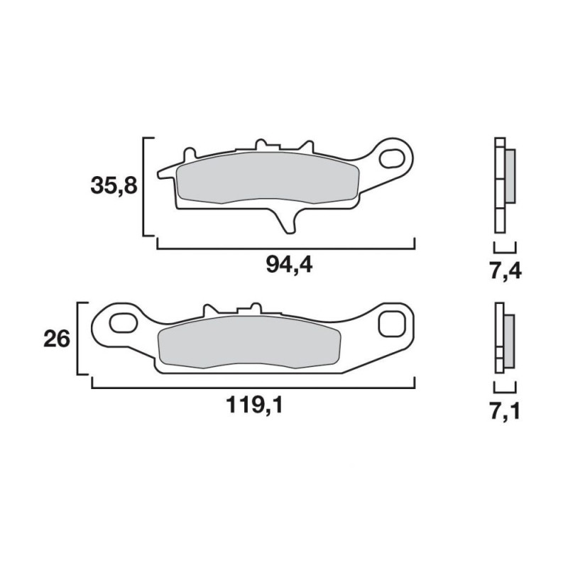 BREMBO PLAQUETTE CROSS RACE AVT KX 80/KLX250 H1  KA24/MX5
