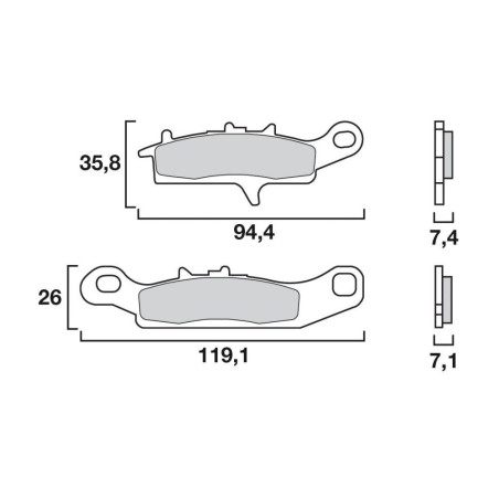 BREMBO PLAQUETTE CROSS RACE AVANT KX 80/KLX250 H1  KA24/MX5