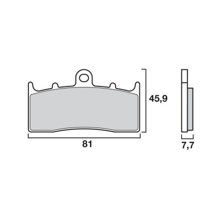 BREMBO PLAQUETTE CROSS RACE QUAD KVX650 A1 AVANT   KA23/MX5