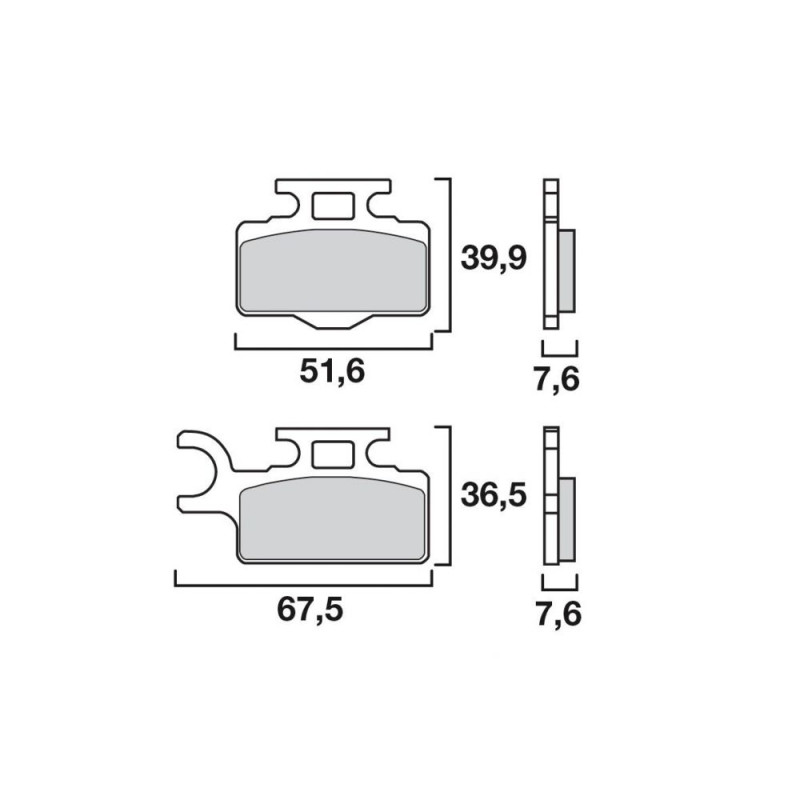 BREMBO PLAQUETTE AVT ZRX400 99-/BMW R1150ROADSTER  KA27/M2