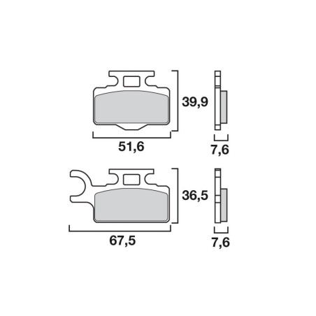 BREMBO PLAQUETTE AVANT ZRX400 99-/BMW R1150ROADSTER  KA27/M2