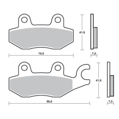 BREMBO PLAQUETTE SYNTHER RACE AV KAWASAKI Z 400 19-