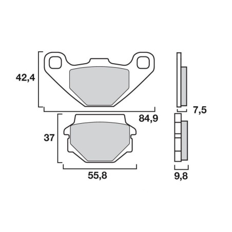 BREMBO PLAQUETTE KLR600/KX500/GPZ500/ZR400/ZX400   KS05