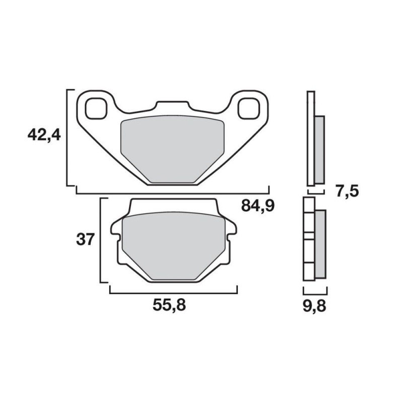 BREMBO PLAQUETTE CROSS MX1  HUSQVARNA   KS05/MX1