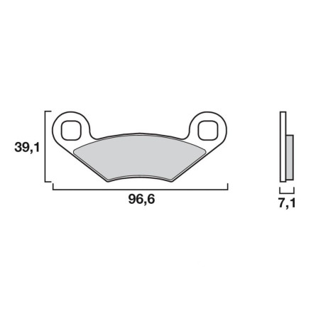 BREMBO PLAQUETTE AV CROSS QUAD POLARIS TRAIL PO01/MX1