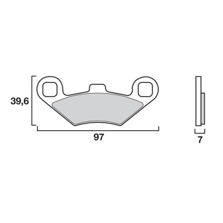 BREMBO PLAQUETTE AV CROSS RACE QUAD POLARIS   PO01/MX5