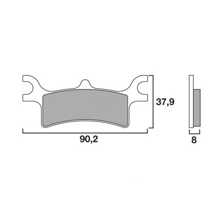 BREMBO PLAQUETTE CROSS AR QUAD POLARIS MAGNUM 500 02  PO07/MX1