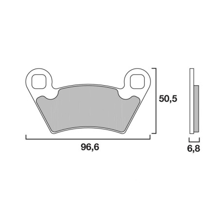 BREMBO PLAQUETTE CROSS RACE AR QUAD POLARIS  PO07/MX5