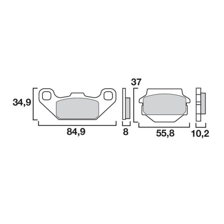 BREMBO PLAQUETTE CROSS MX1  KAWA KXF250/SUZ LT250/5   KS06/MX1
