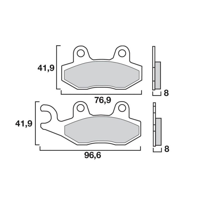 BREMBO PLAQUETTE CROSS RACE KXF250/SUZ LT250/5 KS06/MX5