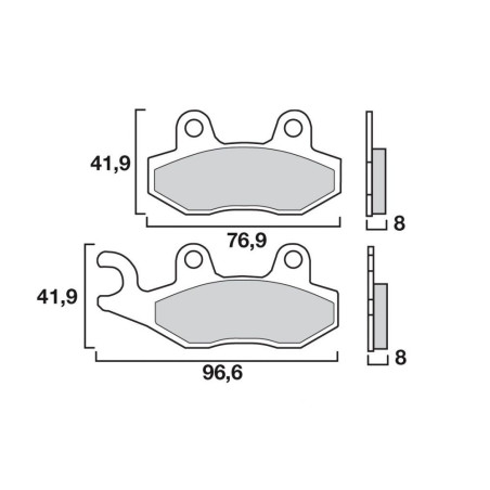 BREMBO PLAQUETTE CROSS RACE KXF250/SUZ LT250/5 KS06/MX5