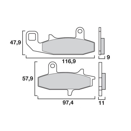 BREMBO PLAQUETTE SINTER EVOLUTION SC  SUZ GSXR