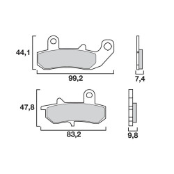BREMBO PLAQUETTE AR SUZUKI 1800 CR/MR/MR 2 INTRUDER 08-