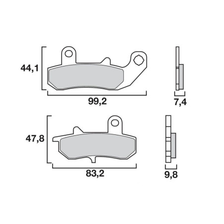 BREMBO PLAQUETTE SUZ DR600/DR750 AR   SU18