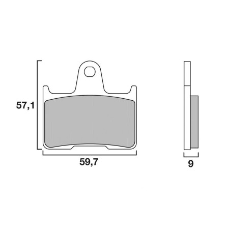 BREMBO PLAQUETTE SINT COMPET. AV GSXR   SU14/M2 - ÉPAI7