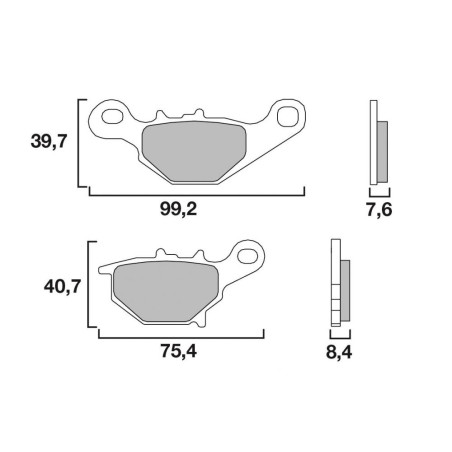 BREMBO PLAQUETTE AR SINTER SUZ VL1500 K2/K3 INTRUDER 02-03 SU25/M2