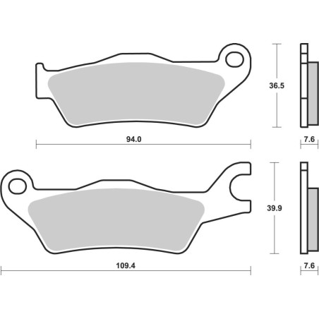 BREMBO PLAQUETTE SUZ GSXR125/150 17- /GSXS125/150 17- /CBF 125/150 05-