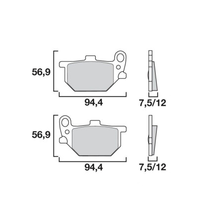 BREMBO PLAQUETTE YAM RD250/350LC (80)   YA09