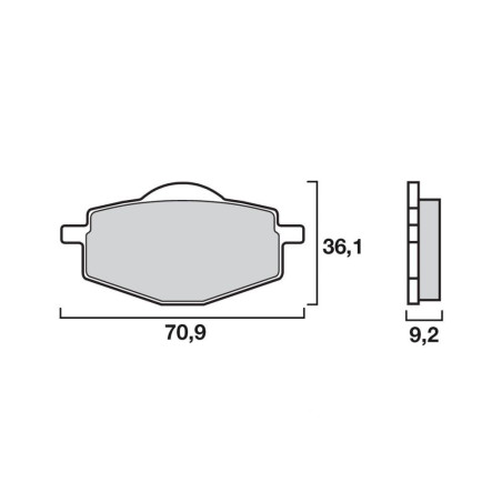 BREMBO PLAQUETTE METAL YAM YZ250/125 AVANT  YA16/MX ORG