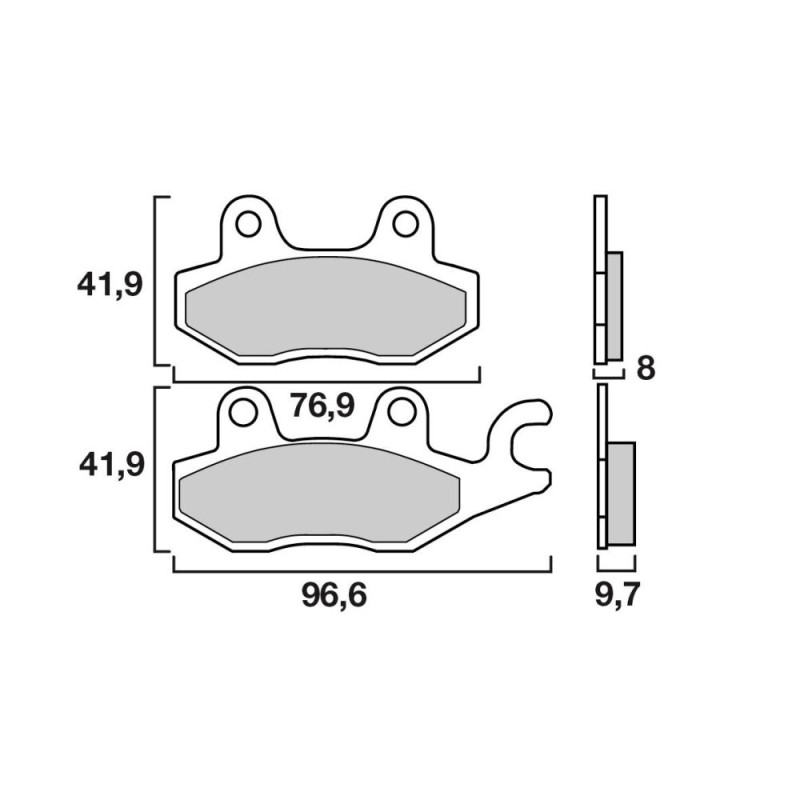 BREMBO PLAQUETTE NSR50 AVT/VT125C SHADOW  KS10/M2 AR
