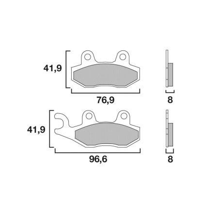 BREMBO PLAQUETTE HONDA 125 REBEL AV   HO40/M2 FD086G1370