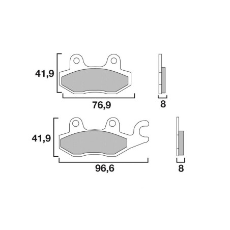 BREMBO PLAQUETTE HONDA 125 REBEL AV   HO40/MX5