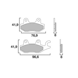 BREMBO PLAQUETTE SINTER YAM SUPER TENERE   KS09/M2
