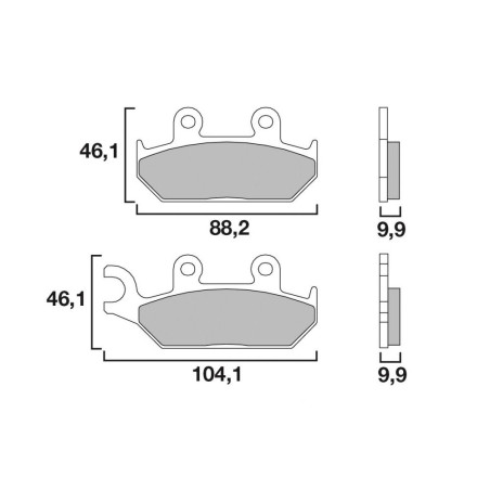 BREMBO PLAQUETTE AVANT K 90-/XT600Z TENERE 91-/XTZ660 TENE  YA25