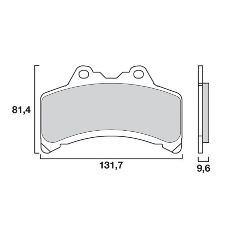 BREMBO PLAQUETTE YAMAHA ARRIERE  TZ 125/250 97- TZR R 250 94-