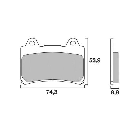 BREMBO PLAQUETTE TDR 125 JAPAN/XVS1100/XJ600 DIVERSION  YA32/M2