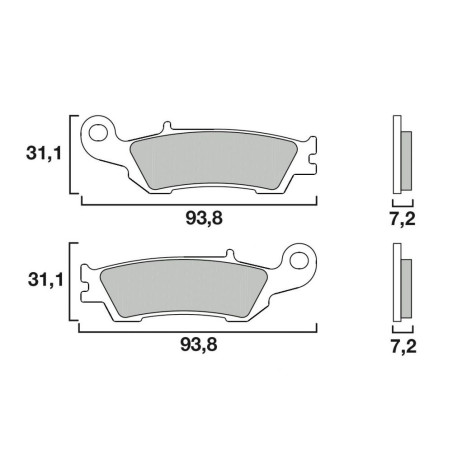 BREMBO PLAQUETTE SINTER EVOLUTION SC  YAM 1000 YZF R1