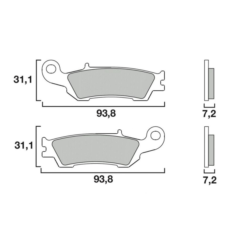 BREMBO PLAQUETTE PLAQ AVT CROSS YAM YZF 250 07-