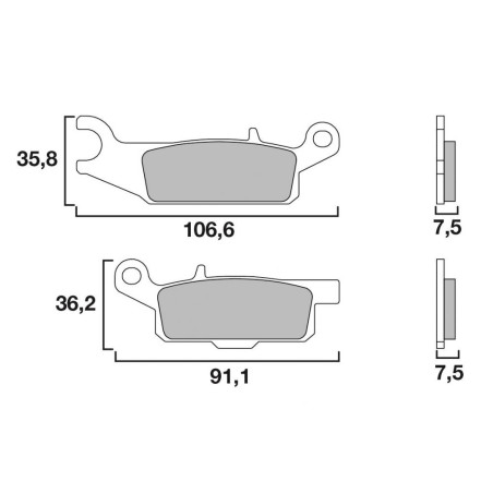 BREMBO PLAQUETTE PLAQ RACE CROSS AVANT YAM YZF 250 07-