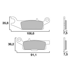 BREMBO PLAQUETTE AVANT DROIT YAMAHA 250 YFM/700 YFM 07/09-