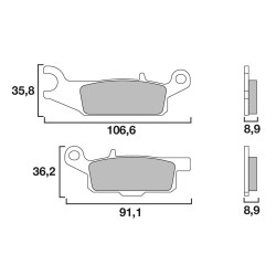 BREMBO PLAQUETTE AVANT GAUCHE YAMAHA 250 YFM/700 YFM 07/09-
