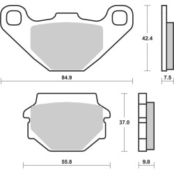 BREMBO PLAQUETTE ARRIERE YAMAHA 300 YFM GRIZZLY 12 -