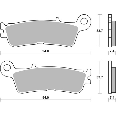 BREMBO PLAQUETTE ARRIERE YAMAHA 300 YFM GRIZZLY 12 -