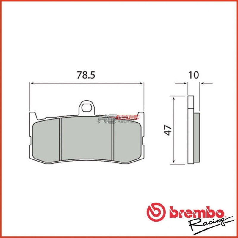 BREMBO PAIRE DE PLAQUETTES DE FREIN Z03 ENDURANCE TYPE D M548