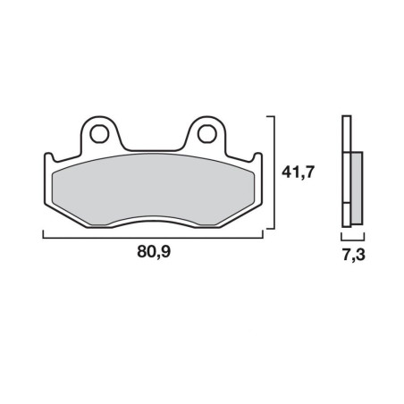 BREMBO PLAQUETTE HONDA SPACY/ELITE/FUSION 250 /  CR125-500   HO18