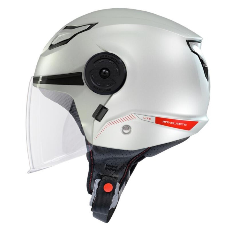 MT HELMETS LITE PURE A0 GLOSS - BLANC