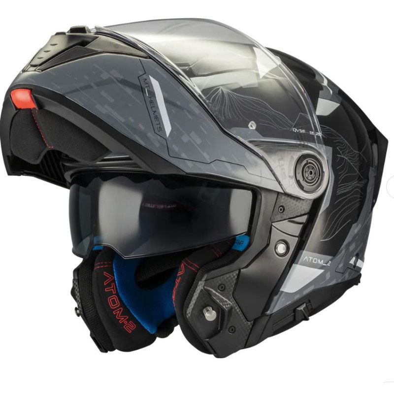MT HELMETS ATOM 2 SV HIGHLANDS C2 GLOSS - NOIR/GRIS