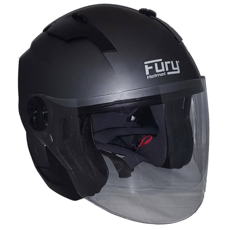 FURY CASQUE JET RACE GRIS MAT