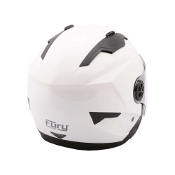 FURY CASQUE JET FAST BLANC AVEC VISIÈRE MIROIR OR