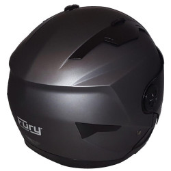 FURY CASQUE JET FAST GRIS MAT AVEC VISIÈRE MIROIR IRIDIUM
