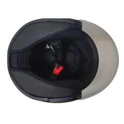 FURY CASQUE JET RACE BLANC MAT AVEC VISIÈRE MIROIR BLEU