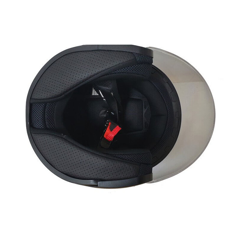 FURY CASQUE JET RACE BLANC MAT AVEC VISIÈRE MIROIR IRIDIUM