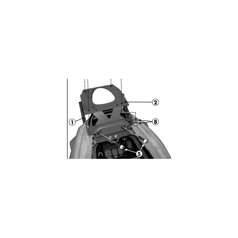 GIVI SUPPORT TOP CASE MONOKEY OU MONOLOCK KAWASAKI ZZR1400 12 (4106FZ)