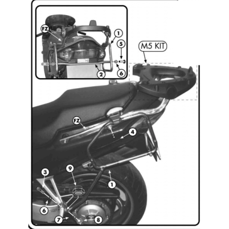 GIVI SUP. VALISES MONOKEY HONDA VFR 800 (PL257)